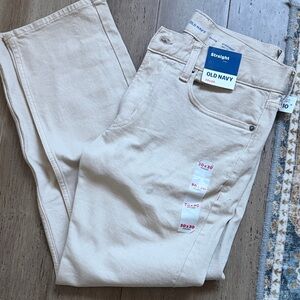 Old Navy Beige Straight Leg Jeans